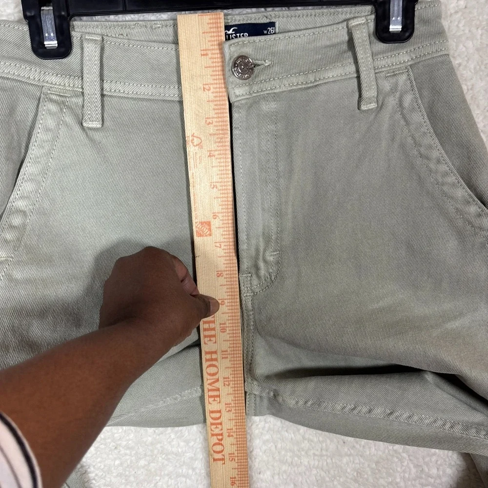 Hollister Dad Jeans Womens 26 Sage Green Excellent Ultra High Rise‎ Carpenter